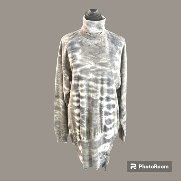 Young Fabulous & Broke Asymmetrical Turtleneck Sweatshirt Mini Dress Siz… - Picture 2 of 7